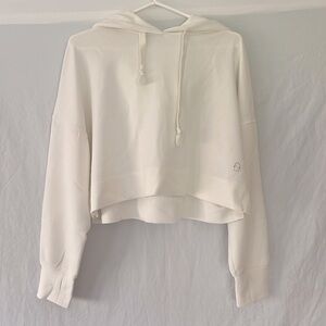 Altar’d State Revival White Light-weight Cropped Hoodie Women’s Size S Small
